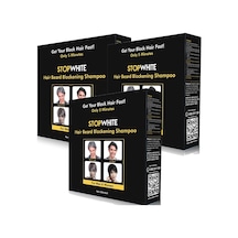 Stop Whıte Saç Sakal Siyahlaştırıcı Şampuan Seti 400 Ml X 3 Set
