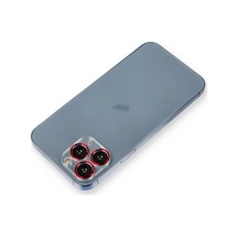 Mey İthalat Apple Uyumlu iPhone 11 Pro Metal Kamera Lens Koruma Cam - Kırmızı