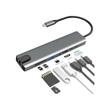 8 In 1 Type-C Hub 87W Pd Hdmi Ethernet Typec Çoklayıcı Dönüştürüc