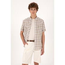 U.s. Polo Assn. Erkek Vizon Gömlek Kısa Kollu 50300221-vr052 Vizon