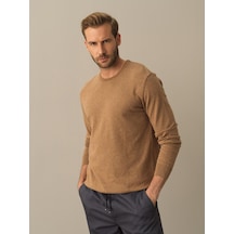 Xint Camel Regular Fit Bisiklet Yaka Pamuklu Kazak 801657