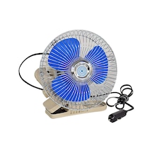 Carub Çap 18 CM Mandallı Döner Başlıklı 12V Araç Içi Fan Oto Vantilatör