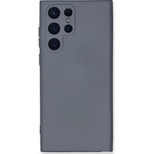 Newface Samsung Galaxy S24 Ultra Kılıf Nano İçi Kadife Silikon - Gri