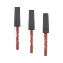 Uzun Süre Kalıcı Kadifemsi Kuruma Yapmayan Mat Likit Ruj - Lipstick 504 Spicy Terracott 3 Paketi Abanoz