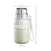 Paslanmaz Çelik Termos Su Şişesi 600ml Vakumlu Kapak Açık Mavi İthal Ürün Mavi