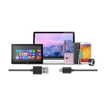 Micro Usb Şarj Ve Data Kablosu - 3 Metre Siyah Standart