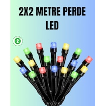 Su Geçirmez Pil Çalışan Led Perde Işık İç Ve Dış Mekan Çok Renkli