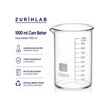 Tr Cam Beher 1000ml Dereceli Laboratuvar Ölçü Kabı Genel