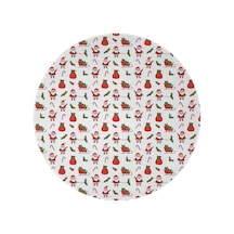 Noel Desenli 47 İnç Yuvarlak Flanel Battaniye, Yetişkin Ve Çocuk İçin, Yumuşak, Rahat Ve Hafif Noel Baba Noel Atkısı