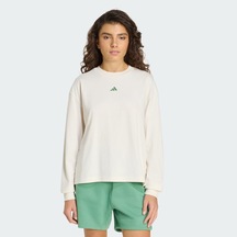 Adidas Hz0862 W 3ss Gfx Ls2 Kadın Tişört Bej