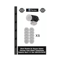 Özel Üretim Ev Eşyası Robot Parçası Cam Silme Temizleme Robotu Bezi 5 Li Set Ddc55/c6/s8