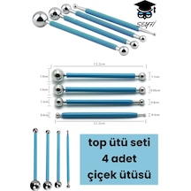 Top Ütü Seti 4 Adet Çiçek Ütüsü