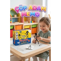 Çöp Adam Memo 105 Parça 70 Görselli Hafıza Ve Dikkat Geliştirici Eğitici Oyuncak