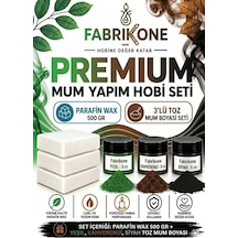 Premium Mum Yapım Hobi Seti - Parafin Wax 500 Gr - 3'lü Toz Mum Boyası Seti - Yeşil, Kahverengi, Siyah Bkfabpw5003ykhs Karışık