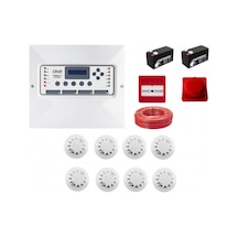 8 Dedektörlü Digital Yangın Alarmı Codesec