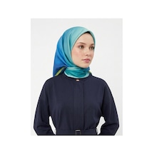 Bushu Degrade Twill Eşarp Degrade Yeşil-mavi