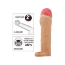 Morgece 5 Cm Uzatmalı Halkalı Gerçekçi Penis Kılıfı