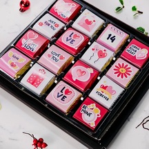 Nin Chocolate Sevgililer Günü Baskılı İnce Kare Delux Çikolata