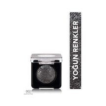 Flormar Yoğun Işıltılı Göz Farı - Baked Eyeshadow -002 Black Glitters- 8682536052368