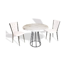 Beymobilya Bahçe Ve Balkon Masa Takımı Palermo Werzalit - Kapitoneli 2 Li Q8 (540840555) Beyaz