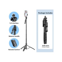 Profesyonel Tripod Ve Selfie Çubuğu L16 Bluetooth Uzaktan Kumandalı 153 Cm Cep Telefonu Yüksekliği Ayarlanabilir Masaüstü Portatif Taşınabilir İç Dış Mekan Evde Tatilde Kampda Kullanım Uygun