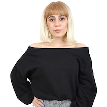 Kısa Küt Perçemli Fiber Sentetik Peruk / Balköpüğü / Platin Ombreli - Rxlu-462193 Renkli