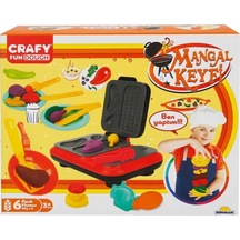 Mey İthalat 2052 Crafy Mangal Keyfi Oyun Hamuru Seti 300 G 22 Parça Kırmızı