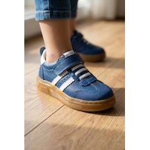 Tuğba Ortopedi 271 Çocuk Okul Öncesi Deri Sneaker Mavi