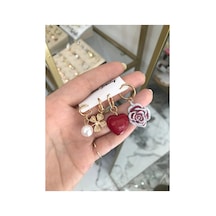 Kombin Model 4'lü Küpe Çok Renkli