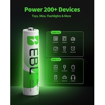 Ebl LN-8123 1100 mAh 1.2 V Ni-Mh AAA İnce Kalem Pil 4'lü