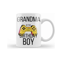 Grandma Of The Birthday Boy Matching Video Game Birthday Kupa Bardak Porselen Karışık