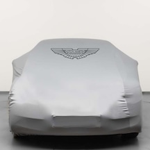 Aston Martin DB11 Coupe Volante 2016 Kumaş Logolu Oto Branda - Penye Örtü GRİ