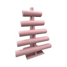 Yerli Üretim Süet Kumaş Pembe Renk Beş Kademeli 45/34 Cm Bileklik-saat Sergileme Standı Çok Renkli