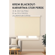 Krem Blackout Stor Perde Karartma, Isı & Işık Yalıtımlı, Ev & Ofis Kullanımı, Alüminyum Mekanizma