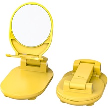 Cbtx Katlanabilir Cep Telefonu Tutacağı Ayarlanabilir Yükseklik Makyaj Aynası İle Masaüstü Telefon Braketi Standı - Sarı