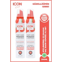 Icon Saç Bakım Köpüğü Mılk Proteın & Raspberry 2'li Set