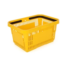 22 Lt Plastik Alışveriş Sepeti - Market El Sepeti Sarı