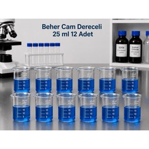 Beher Cam Dereceli 25 Ml 12 Adet