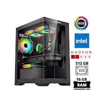 Xaser XSR1008 i5-7400 16 GB 512 GB SSD 8 GB RX580 Free Dos Masaüstü Oyuncu Bilgisayarı