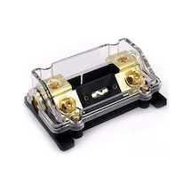 Araba Stereo Ses Çinko Alaşım Araç Amplifikatör Subwoofer Sigorta Astarı 0/4 Gösterge Sline Anl Sigorta Tutucu Altın Seri + 200a Anl Sigorta
