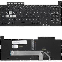 Asus Uyumlu Tuf Gaming A17 Fa706qm-hx013t, A17 Fa706qr-hx004 Işıklı Klavye Siyah Tr