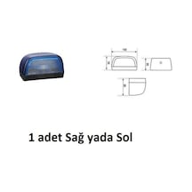 Arka Plaka Lamba Anadol Otosan P100 Mavi Asfar 17023m
