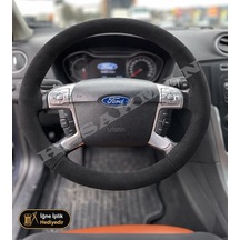 Ford Galaxy Dikme Direksiyon Kılıfı Alcantara Süet Monza Black Titanium 2006-2014 Siyah