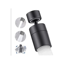 Musluk Perlatör, 360 Dönebilen Ağız Mutfak Bataryası, Siyah, 2 Parçalı, Sprey Filtresi Banyo Lavabosu Diğer
