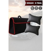 Nissan Xtrail Uyumlu Koltuk Yastığı Bagaj Çantası Siyah Renk Lüks Model