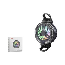 Manyetik Klipsli Telefon Soğutucu Fan Rgb Isı Göstergeli Siyah S38 Beyaz
