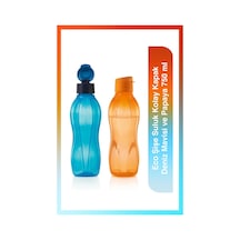Tupperware Eco Şişe Suluk Kolay Kapak Deniz Mavisi ve Papaya 750 ML 2' li