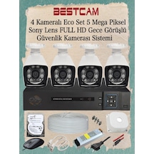 4 Kameralı Eco Set 5 Mp Sony Lensli Full Hd Gece Görüşlü Set