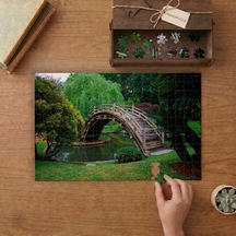 Japon Bahçesi Köprüsü Tasarımı 240 Parça Ahşap Puzzle Ahşap Kutuda Mpy50011