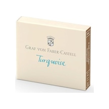 Graf Von Faber-castell Kartuş, 6 Lı, Turkuaz Renk, Silinmez Ve Suya Dayanıklı, Işığa Karşı Dirençli, Kolay Takılabilir, Ergonomik Tasarım ---